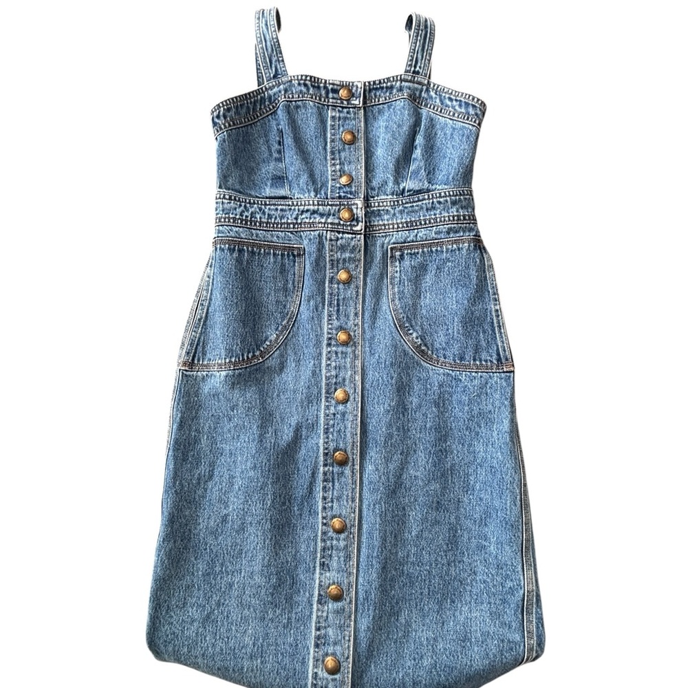 Blue Denim Button-Front Sundress - Picture 2 of 12